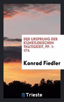 Der Ursprung Der KÃ¼nstlerischen ThÃ¤tigkeit