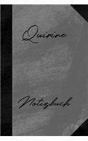 Quirine Notizbuch: Unliniertes Notizbuch mit Rahmen für deinen Vornamen