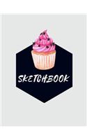 Sketchbook: Novelty Cupcake Sketchbook 8.5x11in