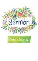 Sermon Notes Journal.: 52 Weekly Spreads - Sermon Notebook Spiral Bound, Note Taking Notebook for Sermons for 1 Full Year - cover white background.