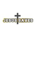 Jesus Saves: Notizbuch Geschenk-Idee - Karo - A5 - 120 Seiten