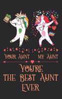 Your Aunt My Aunt: The Best Aunt Ever Unicorn Journal and Small Lined Notebook for Auntie, Novelty Mothers Day Gifts for Aunts, Composition Sketchbook with Rainbow Sta