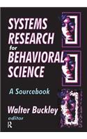 Systems Research for Behavioral Science