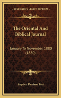 The Oriental And Biblical Journal