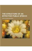 The Structure of an Effective Public Speech