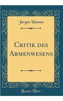 Critik Des Armenwesens (Classic Reprint)