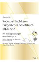 Sooo... einfach kann Bürgerliches Gesetzbuch (BGB) sein - Teil 4: mit Rechtsprechungen (Kurzfassungen) über Personen, Vereine, Stiftungen, Juristische Personen des öffentlichen Rechts