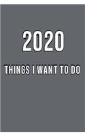 2020 Things to Do This Year Resolution Journal