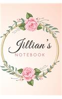 JILLIAN'S Customized Floral Notebook / Journal 6x9 Ruled Lined 120 Pages School Degree Student Graduation university