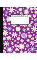 Composition Notebook: Vintage Floral Scales Wide Ruled Notebook Lined School Journal.Children Kids Girls Teens Women. Perfect Graduation Gift.Wide Blank Lined Workbook fo