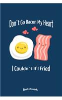 My Funny Bacon And Egg Notebook: Cute Breakfast or Brunch Couple in Love Themed Notebook, Diary or Journal Gift for Bacon and Egg Lovers with 120 Dot Grid Pages, 6 x 9 Inches, Cream
