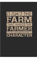 It Isn't The Farm That Makes The Farmer: Blank Lined Notebook (6" x 9" - 120 pages) Farmers Notebook for Daily Journal, Diary, and Gift