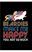 Beardies Make me Happy. You, not so much: 110 Game Sheets - SeaBattle Sea Battle Blank Games - Soft Cover Book for Kids for Traveling & Summer Vacations - Mini Game - Clever Kids - 110 Lined