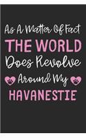 As A Matter Of Fact The World Does Revolve Around My Havanestie: Lined Journal, 120 Pages, 6 x 9, Havanestie Dog Gift Idea, Black Matte Finish (As A Matter Of Fact The World Does Revolve Around My Havanestie Journ