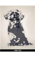 Shih Tzu: Notebook with Alternate Lined and Blank Pages for Writing & Drawing(5 Dog Novelty Art Journal)