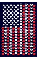Hearts & Paws American Flag Journal