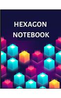 Hexagon Notebook: Hexagonal Graph Paper Notebook, Large Print 8.5 X 11 Inches 1/4 Inch Hexagons