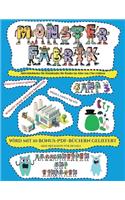 Aktivitätsbücher für Kleinkinder für Kinder im Alter von 2 bis 4 Jahren: Ausschneiden und Einfügen -Monsterfabrik Band 3(55 Aktivitätsbücher Für Kleinkinder Für Kinder Im Alt)