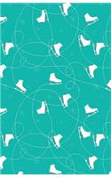 Journal Notebook Ice Skates in Snow Winter Pattern - Green: 162 Lined and Numbered Pages With Index Blank Journal For Journaling, Writing, Planning and Doodling.(96 Journal Notebook Lined 2)