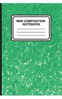 Mini Composition Notebook: 6" x 9", 100 pages, Lined Ruled Notebook, (Gliter (Green)-[Professional Binding]