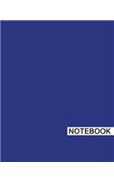 Notebook: 8" x 10", For Writing, Journaling, & Notes, 100 Pages, Solid (Blue), [Classic Notebook]