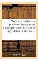 Modèles d'Analyses de Procès-Verbaux Pouvant s'Appliquer À Tous Les Cas Qui Se Rencontrent