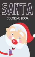 santa coloring book: santa coloring book for kids ages 4-8