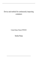 Device and method for continuously inspecting containers