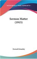 Sermon Matter (1915)