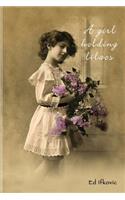 Girl Holding Lilacs