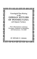 Genealogical Data Relating to the German Settlers of Pennsylvania