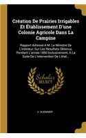 Création De Prairies Irrigables Et Établissement D'une Colonie Agricole Dans La Campine
