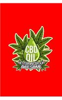 CBD Oil Restoring Your Awesome: Lined Journal - CBD Oil Restoring Your Awesome Funny Cannabidiol Plant Gift - Red Ruled Diary, Prayer, Gratitude, Writing, Travel, Notebook For Men 