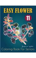 Easy Flower Coloring Book for Seniors