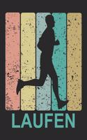 Mein Lauftagebuch: Trainingstagebuch für Läufer und Jogger &#9830; Lauflogbuch für über 200 Einträge &#9830; A4+ Format &#9830; Motiv: Laufen retro
