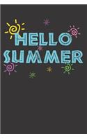 Hello Summer Vacation Notebook Journal