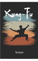 Kung-Fu: Retro Vintage Kung-Fu Notebook college book diary journal booklet memo 110 sheets - ruled paper 6x9 inches