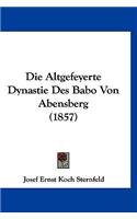 Altgefeyerte Dynastie Des Babo Von Abensberg (1857)