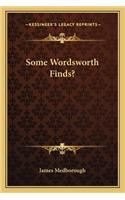 Some Wordsworth Finds?