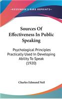 Sources of Effectiveness in Public Speaking