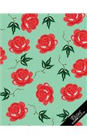 Roses Notebook Collection: Design 1, Journal/Diary, Wide Ruled, 100 Pages, 8.5 x 11, (Roses in Art)