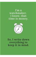 I am a watchmaker. I know, that time is money.