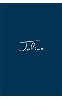 Julius: notebook with the name on the cover, notebook for notes, Journaling