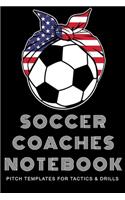 Soccer Coaches Notebook: Pitch Templates for Tactics and Drills