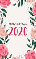 Weekly Meal Planner 2020: Meal Planner With Calendar - A Year - 365 Daily - 52 Week Daily Weekly and Monthly For Track & Plan Your Meals Weight loss or Exercise - Rose Floral