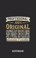 Professional Original Software Developer Notebook of Passion and Vocation: 6x9 inches - 110 graph paper, quad ruled, squared, grid paper pages - Perfect Office Job Utility - Gift, Present Idea