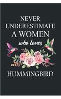 Never Underestimate A Women Who Loves Hummingbird