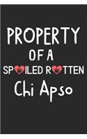Property Of A Spoiled Rotten Chi Apso: Lined Journal, 120 Pages, 6 x 9, Chi Apso Dog Gift Idea, Black Matte Finish (Property Of A Spoiled Rotten Chi Apso Journal)