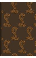 Cobra Pattern Journal: Amazing Menacing Small Lined Snake Notebook for Boys, Kids, Girls, Adults 6" x 9"