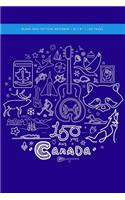 Canada's 150th Anniversary Grid Pattern Notebook 6x9: 120 Pages (60 spreads) light grid pattern, 1/4" spaced / Journal for Artists, Engineers, Scientists, Writers, Patriots, Adventurers + Hikers